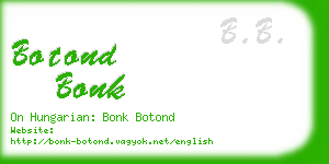 botond bonk business card